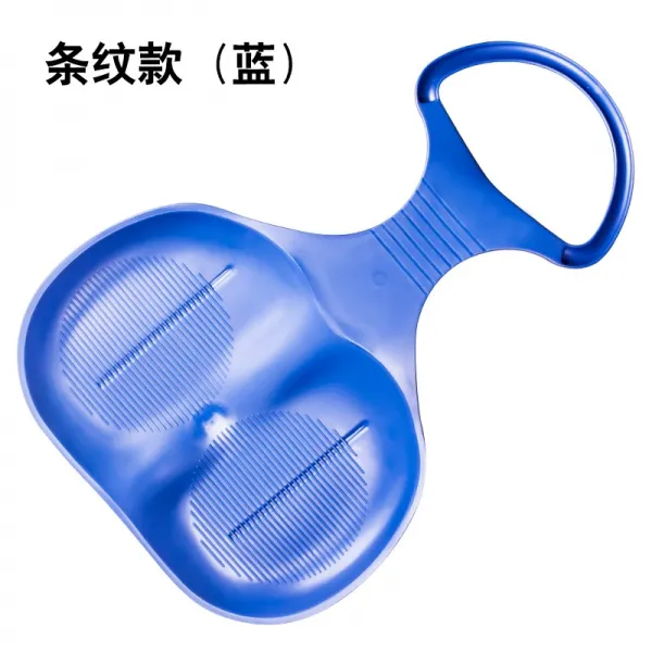 YACU 휴대용 간편 삽모양 손잡이 커플썰매 미니 눈썰매 플러스원, 패턴(블루)