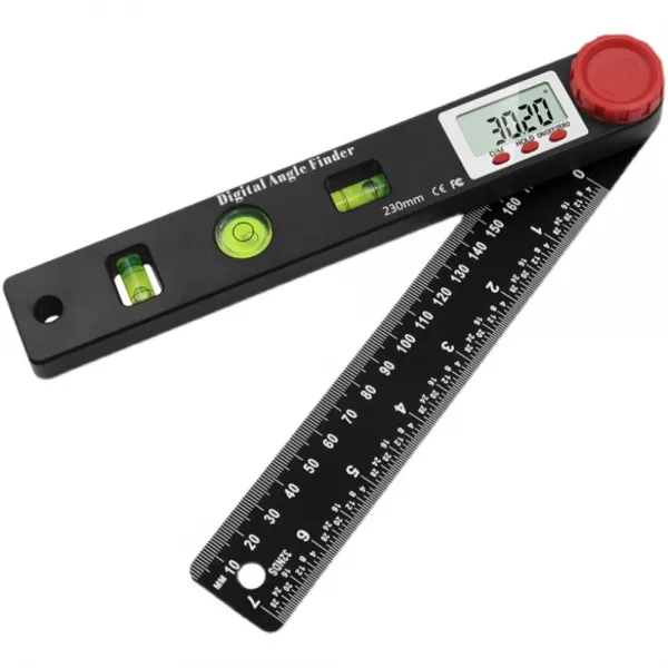 230mm 4in1 디지털 각도기 각도 눈금자 정신 수준 유니버설 레벨 목공 각도계 전자, 4in1 수현각도자개
