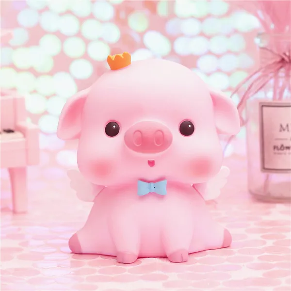 돼지저금통 귀염둥이 대용량 애니매이션 깨짐방지 동전 저금 저금통 남아여아 귀여운 피그 돼지, T03-중간사이즈 뜬눈 돼지