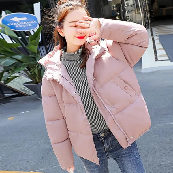 빅피플 코트 패딩 봄버 여성 가벼운 패딩코트 Sa3579
