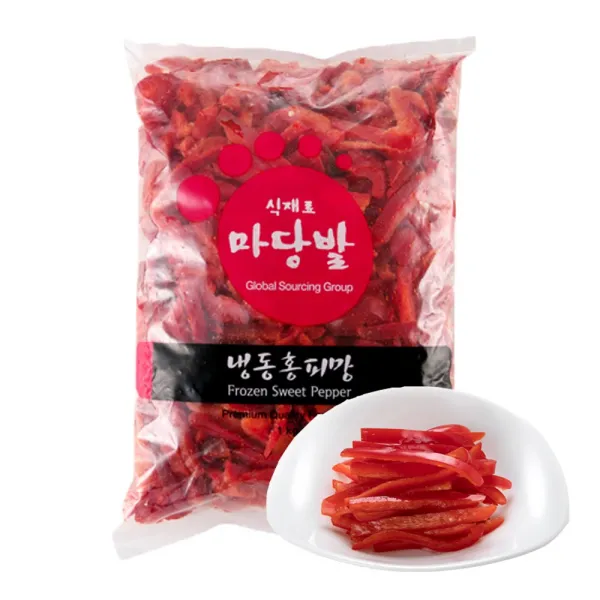 마당발 홍피망(다이스 슬라이스), 1봉, 1kg(슬라이스)