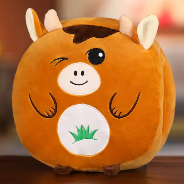 융성프라자 맹물 손으로 가리기 큐트 동물 허그 꽂다 손쿠션 사무실 낮잠베개 신기, 25cm