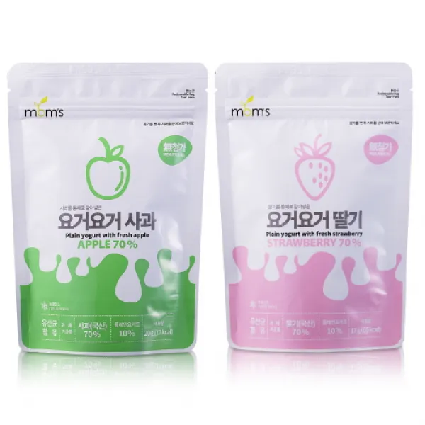 [맘스] 생과일 무려70% 유산균 아이과자 요거요거 혼합10팩6팩4팩, 10팩, 딸기맛+사과맛