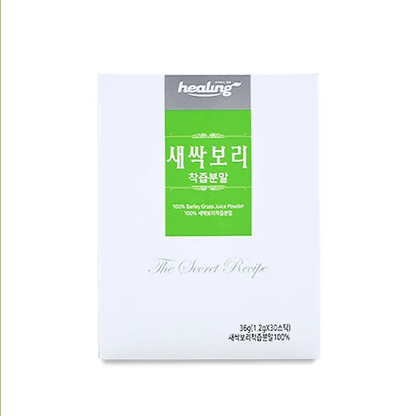 힐링 새싹보리 분말 추천 100 프로 보리새싹 어린잎 가루 스틱 먹는법 효능 보리싹 식이섬유 폴리코사놀 다량함유, 30포, 1팩