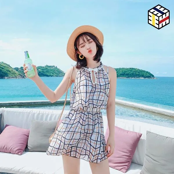 여성 원피스 비키니 수영복 여자 2019 품 합류 스커트 보수적 그늘 스
