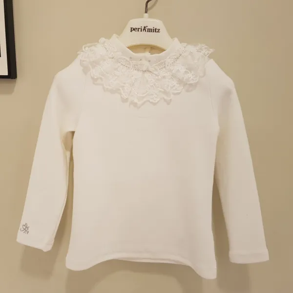 페리미츠 북유럽st 러블리 레이스 프릴티셔츠 1942t161 인천점