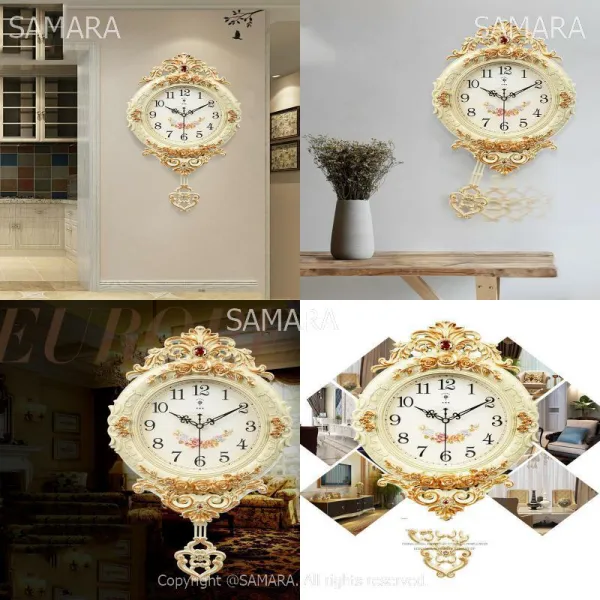 Qterra 특허브랜드 정음 유럽식시계 아이디어 패션 벽시계 가정용 시계 B