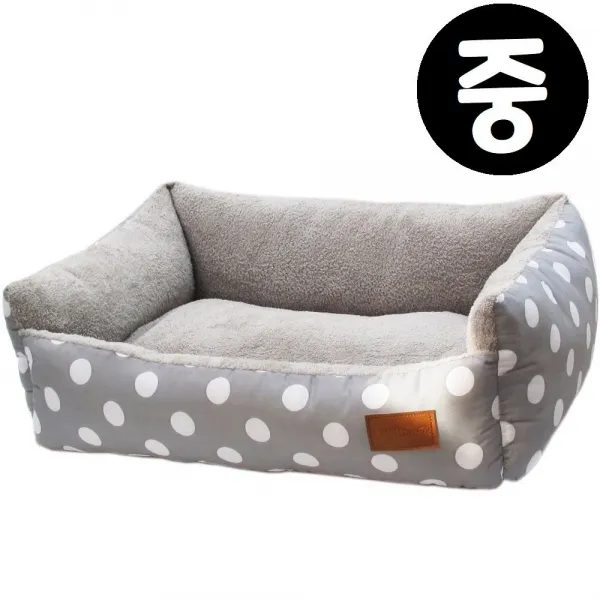 라다몰 - 반려동물 강아지 털사각 방석 투톤 땡땡이 중사이즈 - 애견쿠션 애묘쿠션 애완방석 방석쿠션