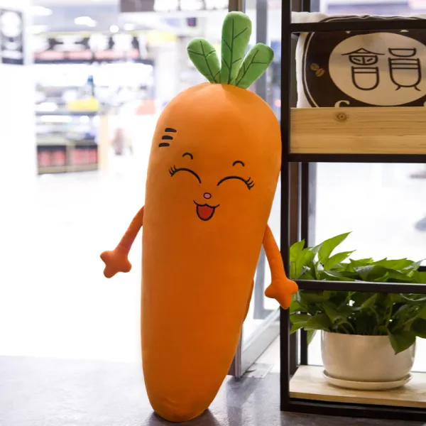 당근 인형 베개 봉제 아기 인형 귀여운, 곁눈질, 100cm (잎 포함)cm