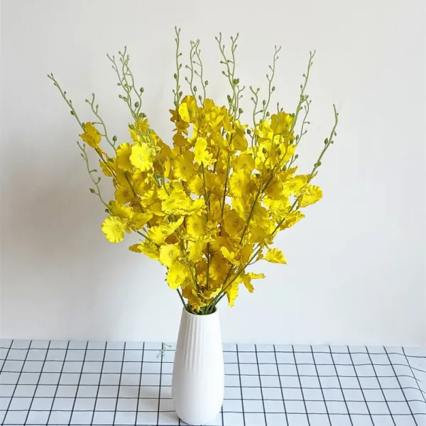 글로벌코스모스 모조꽃 라이크 태양 해바라기기 난국을 추다 백합 라일락 인조 비닐 플라스틱 거실인테리어 진열 기예 7포크 무희란 3즈 엘로우 _자게화병