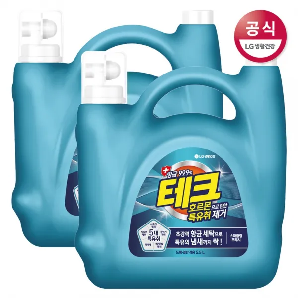 테크 호르몬 특유취제거 액체세제 일드겸용 5.5l X 2개