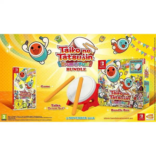 태고의 달인 드럼 Taiko no Tatsujin Drum n Fun! Bundle - 닌텐도 스위치, 단일상품