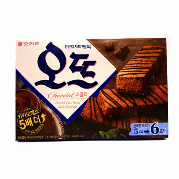 오리온 과자 오뜨 쇼콜라 6조각 150gx12개 1박스/과자 쿠키, 단일상품