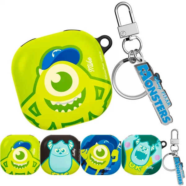 ASC 디즈니 몬스터대학교 갤럭시 버즈라이브 심플 하드 키링 케이스, 베이직 마이크, 디자인