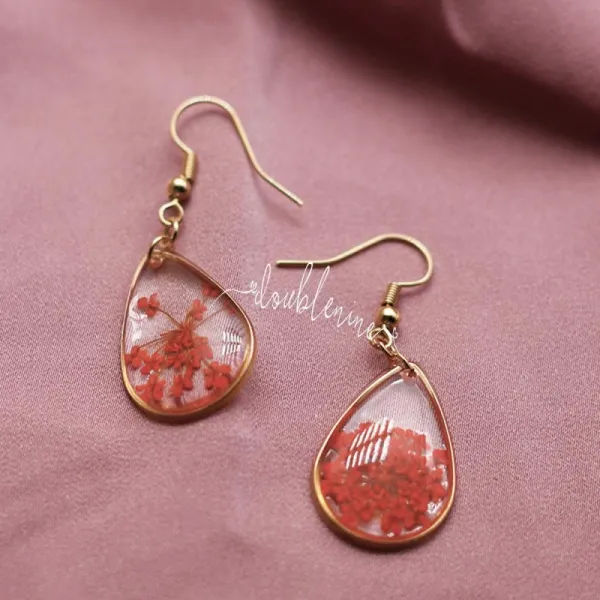  더블 나인 꽃해야 하 귀걸이 단풍 수지 일본식 유카타 여성 소품 여성 퇴원 식 입원 식 선물 귀걸이 