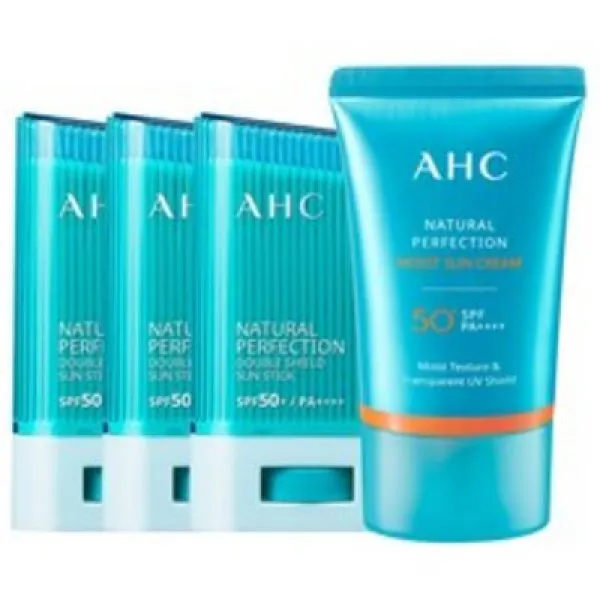 AHC 더블쉴드 선스틱 SPF50+ PA++++ 14g x 3p + 선크림 50ml 세트, 1세트