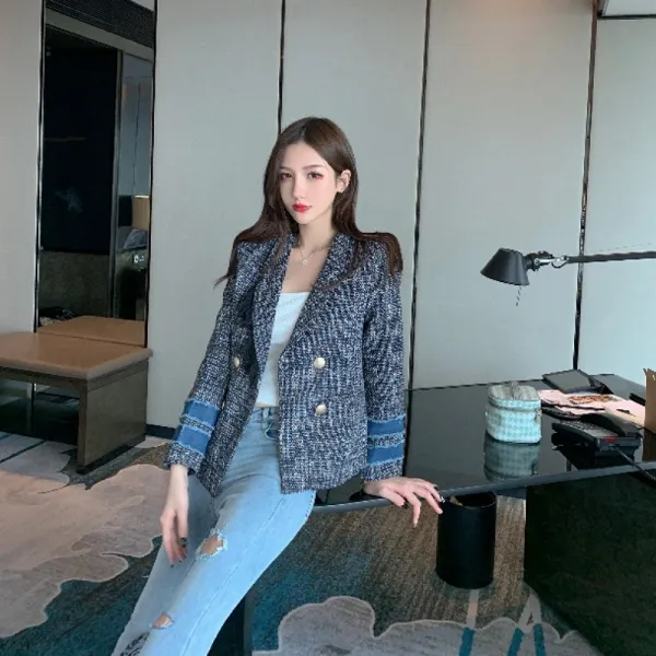 칠나무 여성 소향풍 코트 정장 캐주얼 트위드 자켓 1