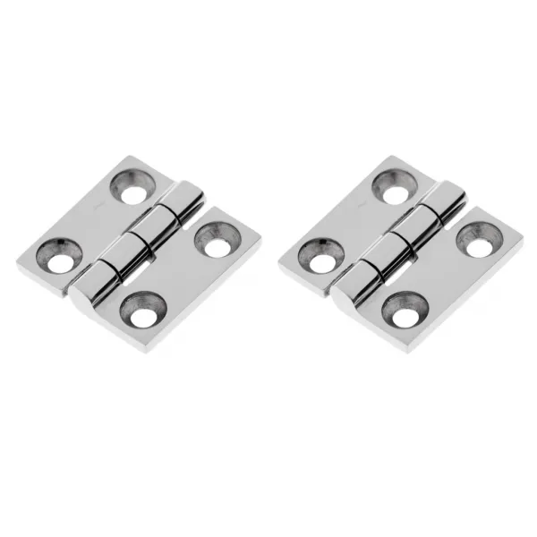 JC 2x 도어 힌지 316 스테인레스 스틸 38x38mm 보트 앵커 해치 데크 DIY 설치, 은