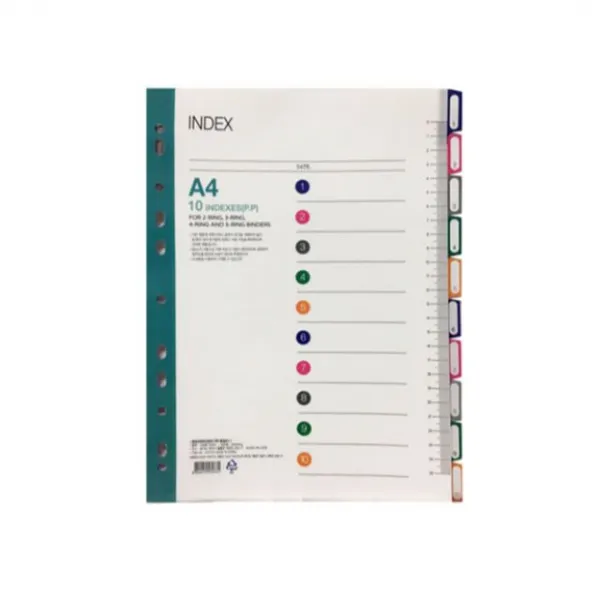 타니맨TAn024607인덱스 10분류 (100팩입) WLO2160