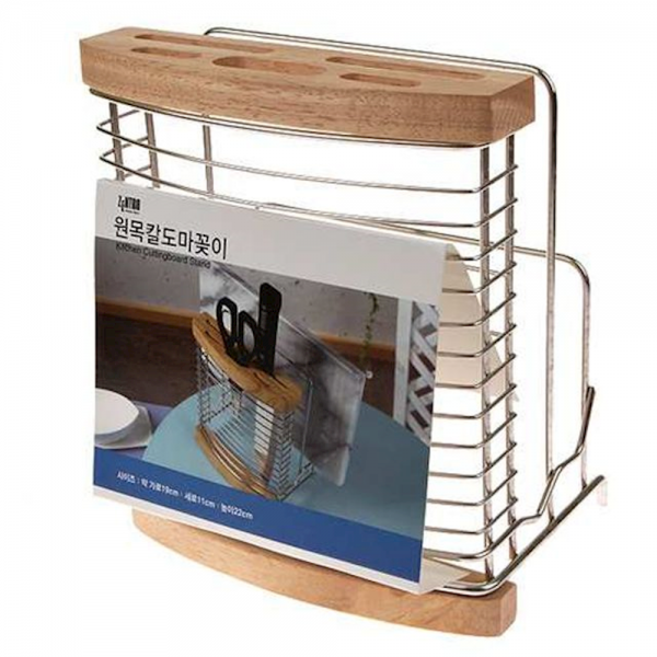 원목칼도마꽂이 수납 정리대 꽃이 칼 블럭 커팅기구 과도 주방 싱크대 주방용품 나무 hxwk