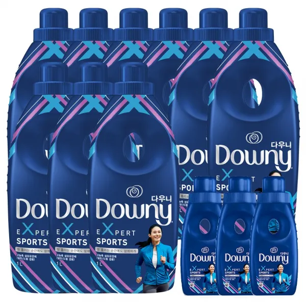 다우니 엑스퍼트 스포츠 섬유유연제 본품 1L x 3p + 200ml, 3세트