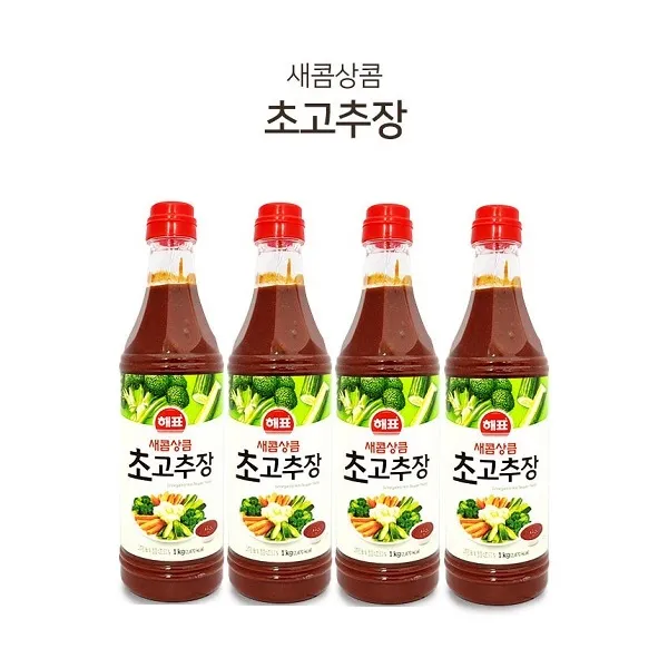 [제이몰] 회맛 살리는!! 해표 새큼상큼 초고추장1kg, 4개