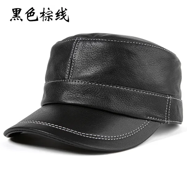 심쿵해외 남자가죽모자 양가죽 봄가을 데일리 플랫모자 L