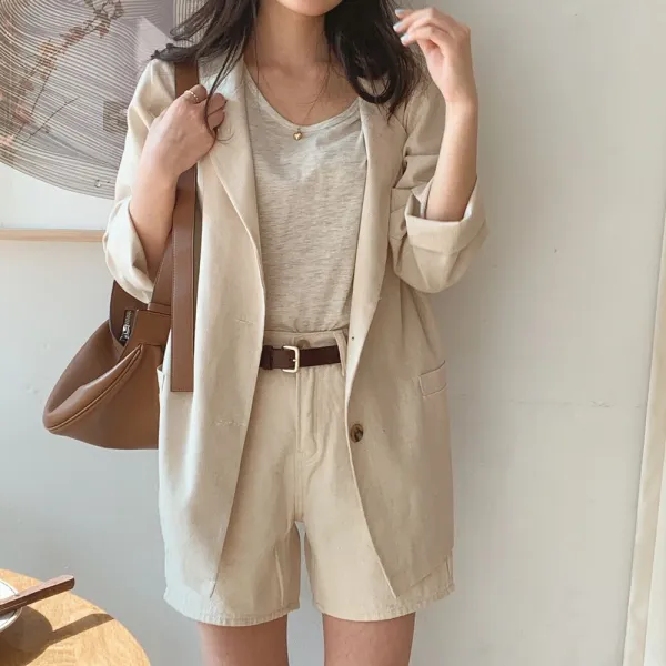 J- 001 난리나 여성 린넨자켓 봄 여름 마혼방