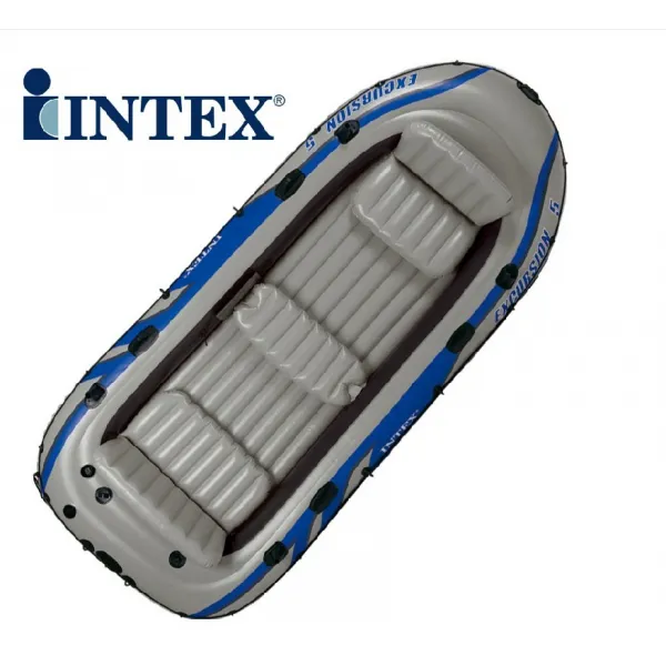 고무보트 INTEX5인 표류 배 4인 보트 공기충전 낚싯배 두꺼운 통이넓은 포함등기대는, T05-68325 5인 배표배정