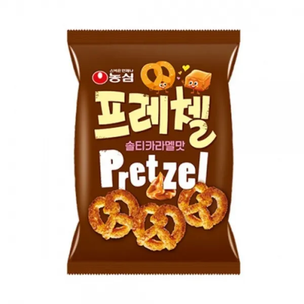  Aih_9621659 농심 프레첼 솔티카라멜맛 80gx16개입 다과과자 봉지과자 농심과자 농심스낵 맛있는과자 단일상품 단일상품