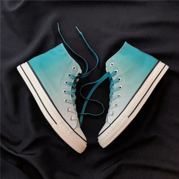 Dfmei 스니커즈 남성화 홍콩풍 하이탑 캐주얼화