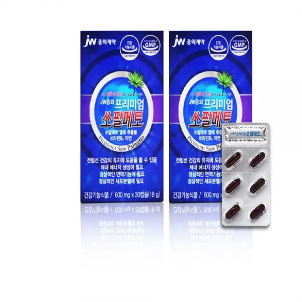 중외제약 Jw중외제약 프리미엄쏘팔메토600mgx30캡슐x2통 1개