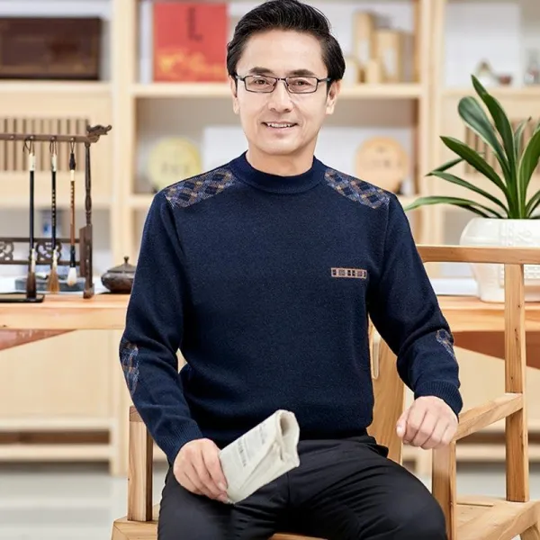  에이아이쇼퍼 남성 라운드 줄무늬 니트 스웨터 74