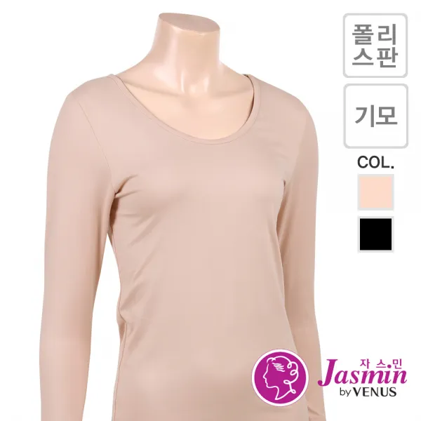 JLG4122C 비너스자스민 여자 폴리스판 9부 내복 상의