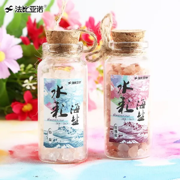바다 염수채 매개물 원료 그림 사용 뿌리다 화이트 로즈 소금병 룩, 단합, 화이트 포가공 _로즈 포가공