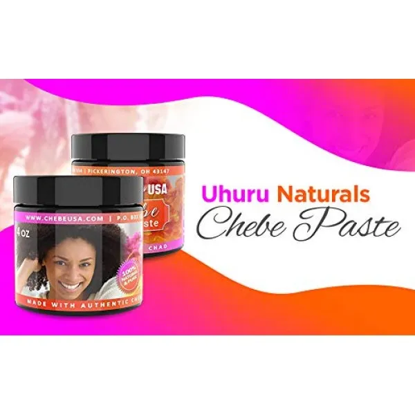 Uhuru 원주민 Chebe 붙여 넣기 - 100 % 천연을 - 유기 머리에 피 치료 수식 - - 암소 지방 (탤 로우)로 만든 촉진 각질 개발, 단일상품