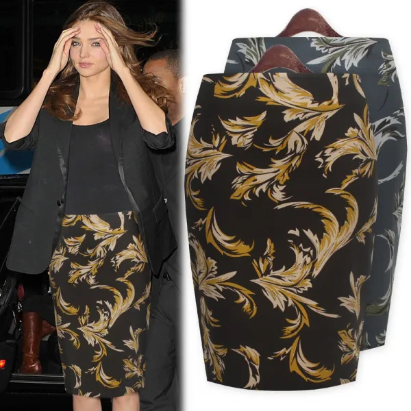 뉴다비치 국산 럭셔리 여성 가을 정장치마 H라인스커트 하이웨스트 레오나드 스커트