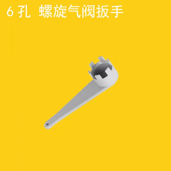 더착한컴퍼니 폴대정리 에어밸브 노즐 텐트 공기주입 노판돌격주 흡기 배출 부품, 6공 에어밸브 렌치 스패너