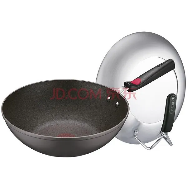 Supor supor 적색 점 3 세대 Ti Pro 불연속 연기없는 냄비 30cm 유도 밥솥 유니버설 스탠드 EC30, One Color, One Size