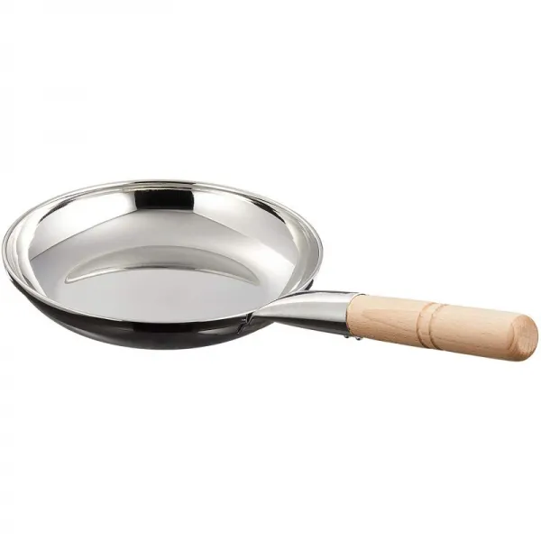 遠藤商事 업무용 야코 냄비 거만 16.5cm (내경) 본체 삼층 스틸 손잡이 너도밤 나무 일제 AOY11, 단일상품, 단일상품