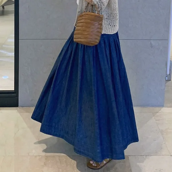 더옷장 팡파르 데님 (허리밴딩) 스커트