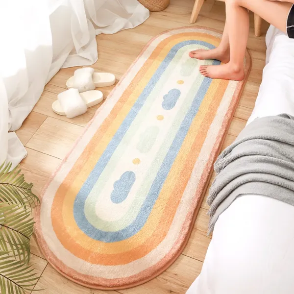뽀송한 심플 모던 발매트 북유럽 카페트 러그 거실 침대옆 소파 바닥 긴러그 (60X180cm), B