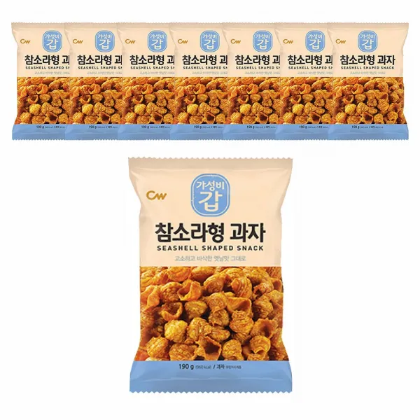 청우식품 청우 참소라형과자 190g 2번들 4개(총8봉), 4개, 380g