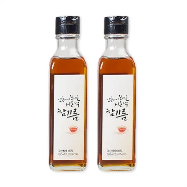 가공식품(브랜드없음) [안동흑마]사돈댁 참기름1호 세트(180ml X 2병), 단품없음