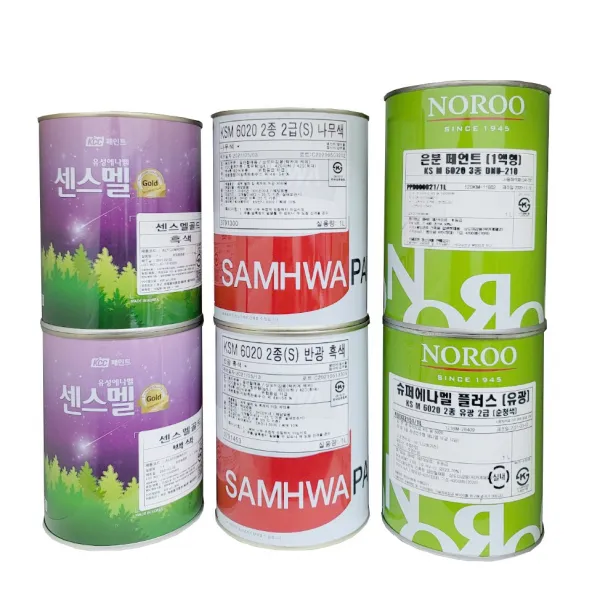 KCC 센스멜 에나멜페인트 1L (삼화,노루) / KCC 속건방청하도 적갈색-회색 1L / 에나멜페인트 사비 녹방지 광명단 방청하도