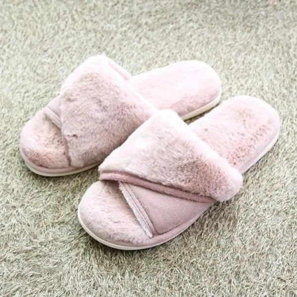  멸치쇼핑 Oh 투톤퍼 털실내화_핑크