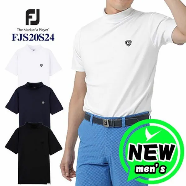 개시4시간 ！쇼핑 마라톤3월21일(날)20：00보다(부터) 풋조이　반소매 mock 넥 셔츠　FJS20S24 PROD1123426, 재고 있음（즉납）