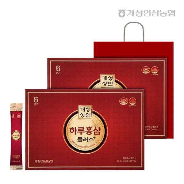 개성상인 하루홍삼플러스 10ml 30포+30포 전용쇼핑백 개성인삼농협, 단품