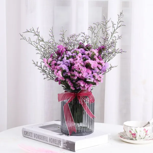 윈난성 잊지 마세요 나는 생화꽃 꽃꽂이 말린꽃 프리저브드꽃다발 실내 진열 풍건 진짜 하늘에 별이 가득하다 꽃병 연한자색 _ 레드 _핑크 _미드티 회 말린꽃 가방