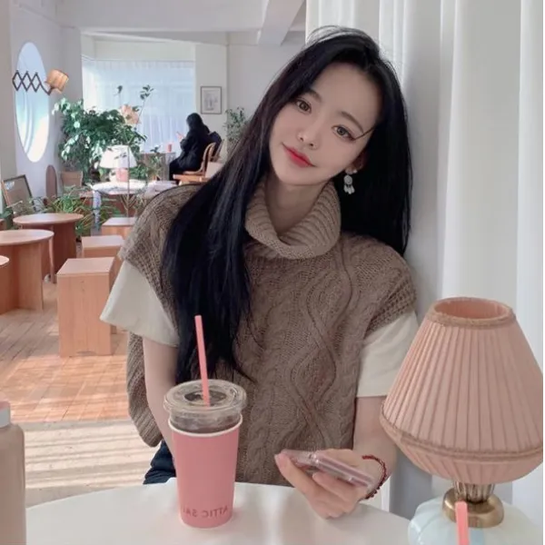 기 소녀 인로드 두드리기 보기좋고 굵은 침 봉양기 폴라 베스트 풀오버 3337